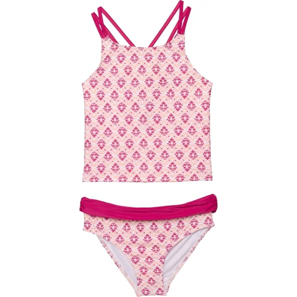 AQUA ET SOL Big Girl Pink Tankini Set - Picture 1 of 14